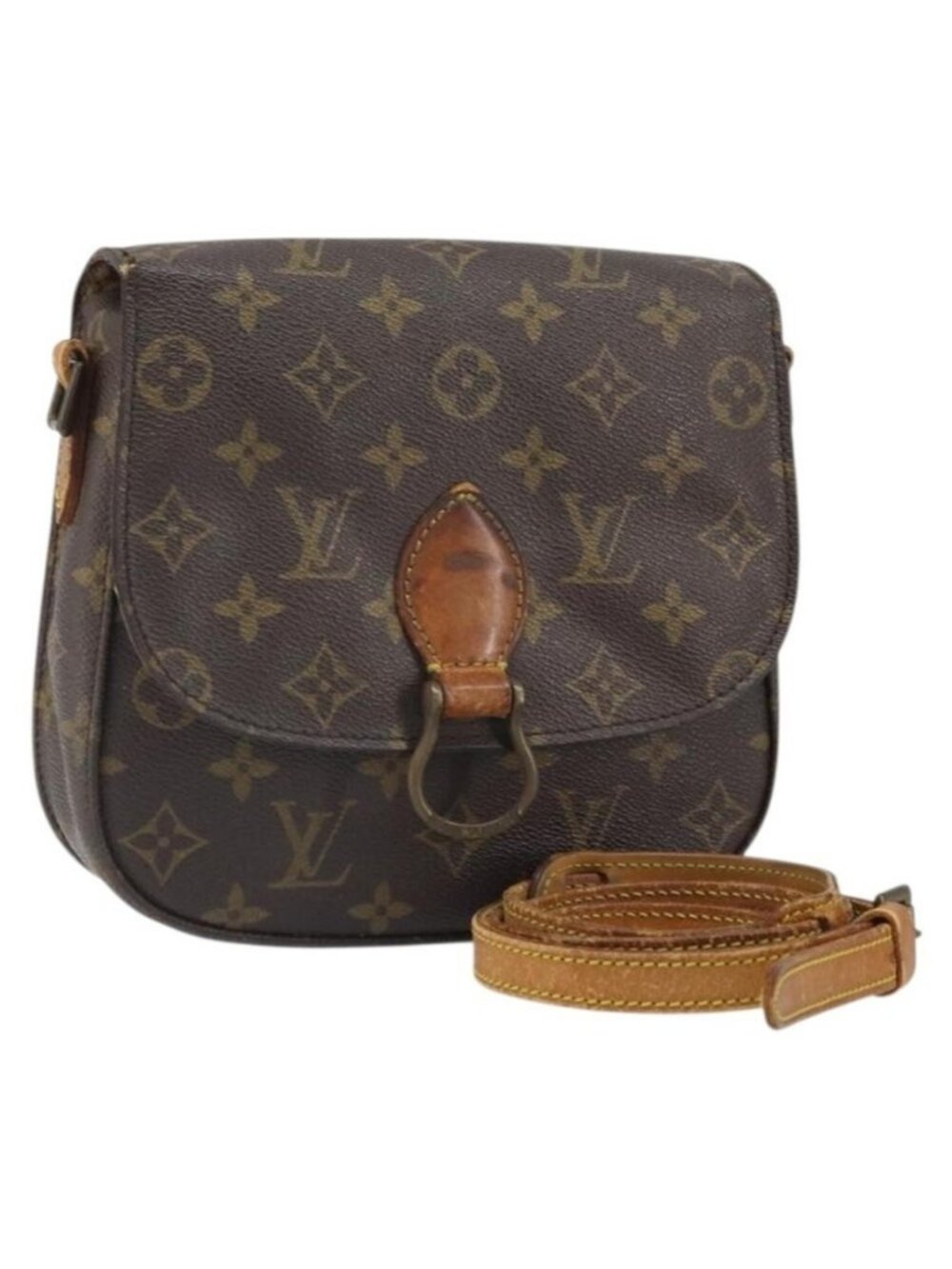 Authentic LOUIS VUITTON Monogram Saint Cloud MM Shoulder Bag M51243 LV